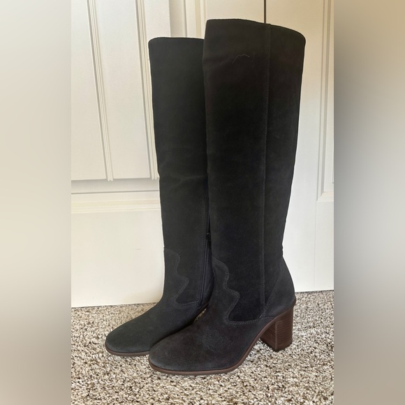 NIB Lucky Brand Jolna black suede boots, 7.5 - Picture 3 of 13